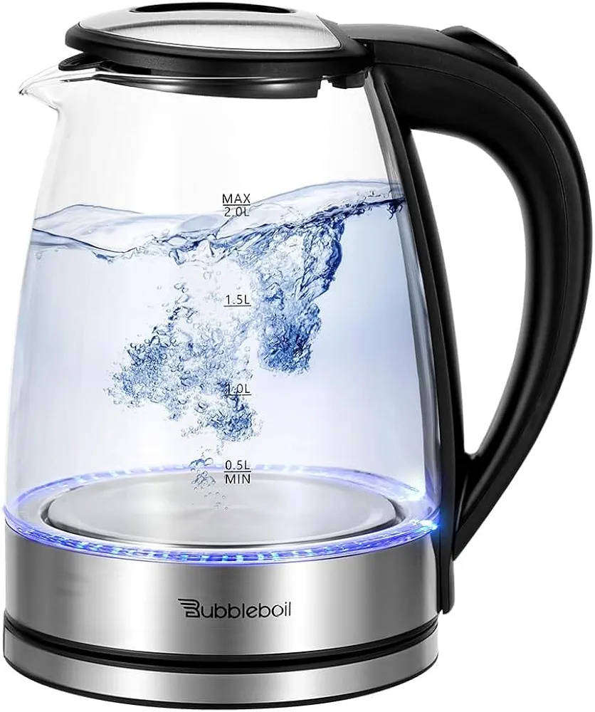 Platinum Blue LED light kettle.