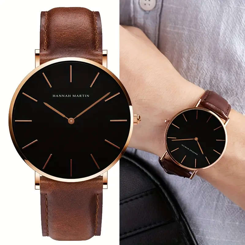 Hannah Brand Men'S Watch Features a Slim 6.9Mm Design with a Minimalist Dial,