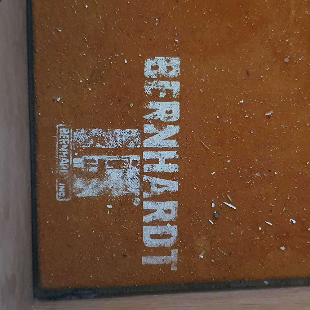 Bernhardt inc French Provincial and Victorian style cabinet with Mable top on wheels.