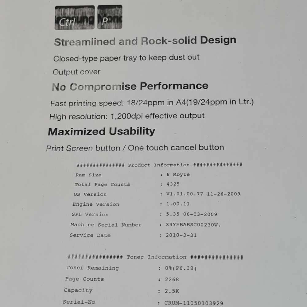 Samsung ML 1910 fast Mono laserjet printer