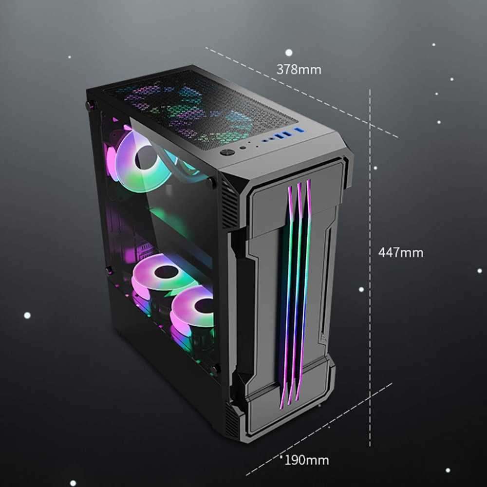 Kolink Inspire K10 RGB Mid Tower Tower Case with Glass Panels (Black) chassis