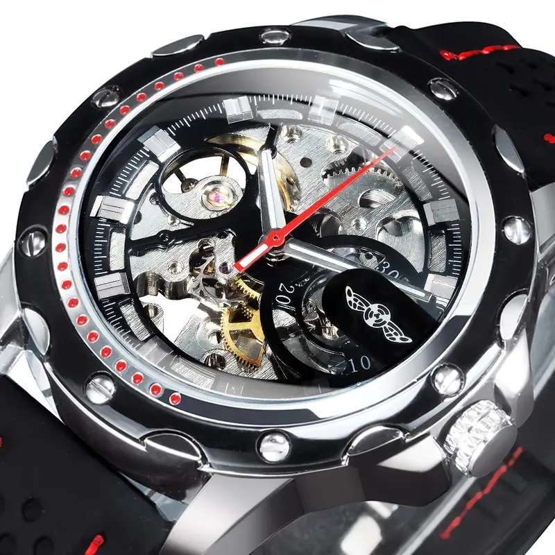 T-WINNER Men's Luxury Skeleton Automatic Watch