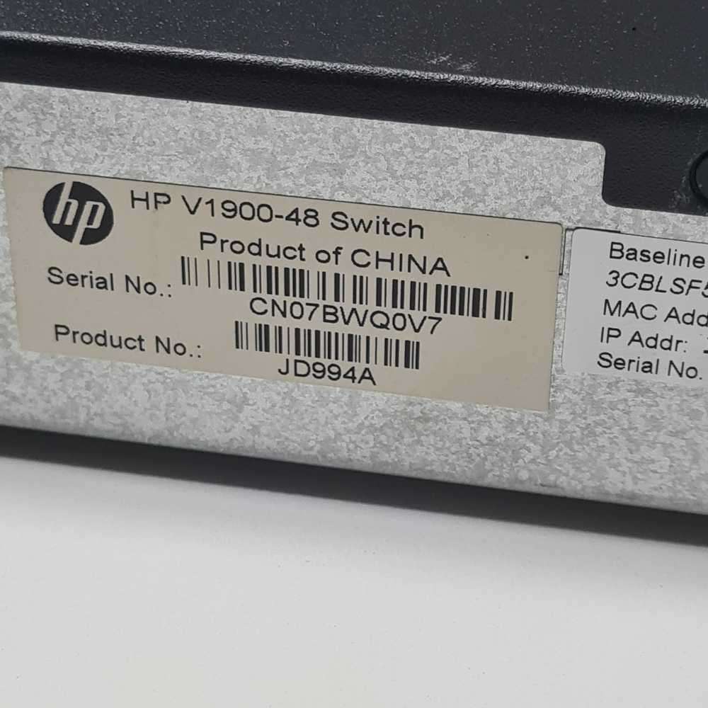 3Com Baseline 2250-SFP Plus Switch HP V1900-48G Switch