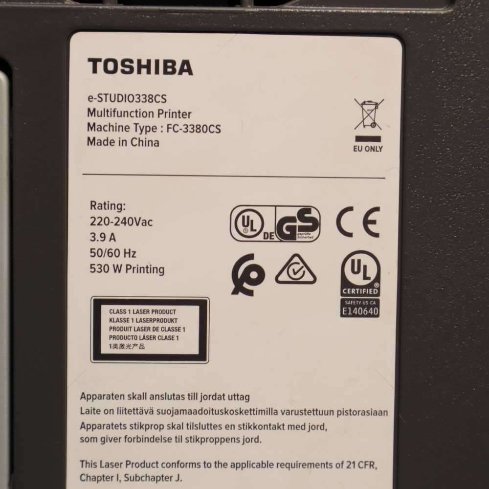 Toshiba esTudIO338cs printer (See details)