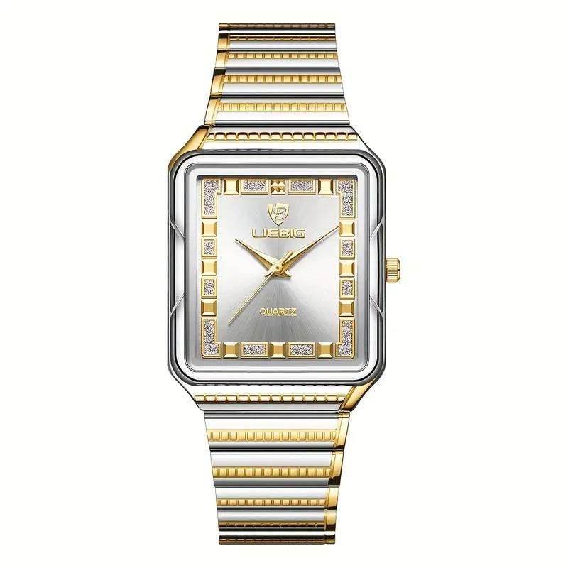 LIEBIG Square Rhinestone Quartz Watch