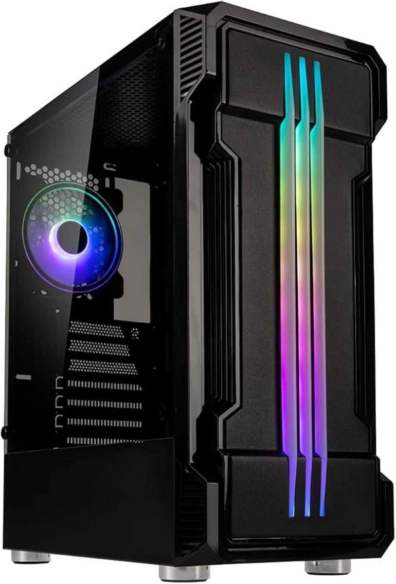 Kolink Inspire K10 RGB Mid Tower Tower Case with Glass Panels (Black) chassis