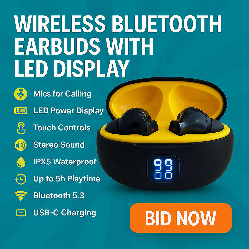 Wireless Bluetooth Earbuds