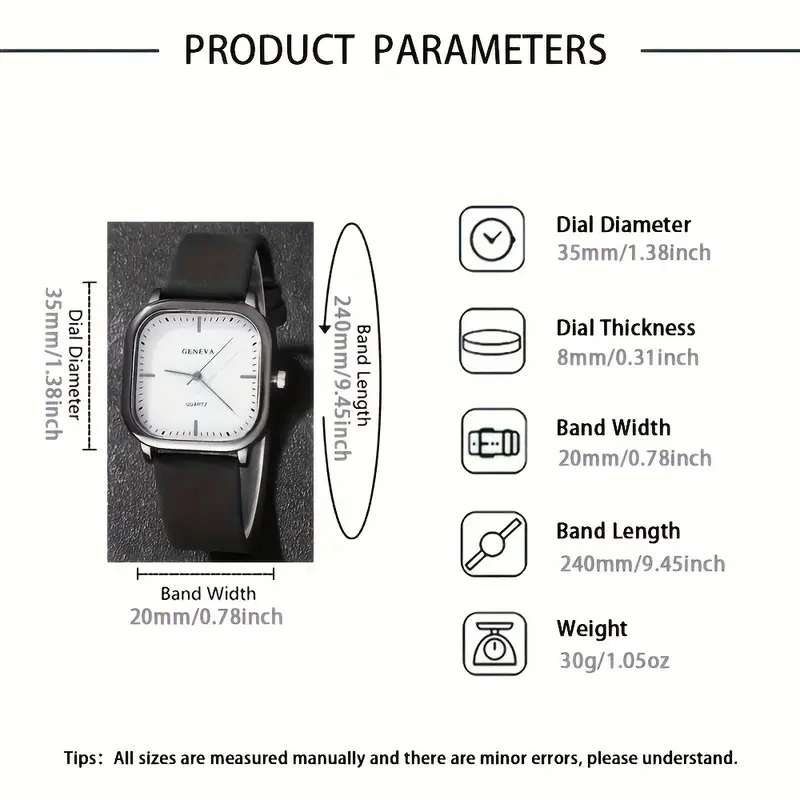 Men's Business Square Quartz Watch