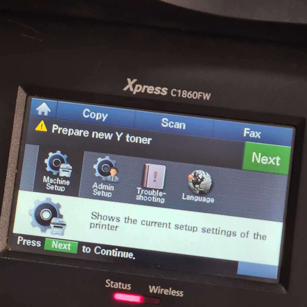 Samsung c1860fw wireless multifunctional printer (see all details)