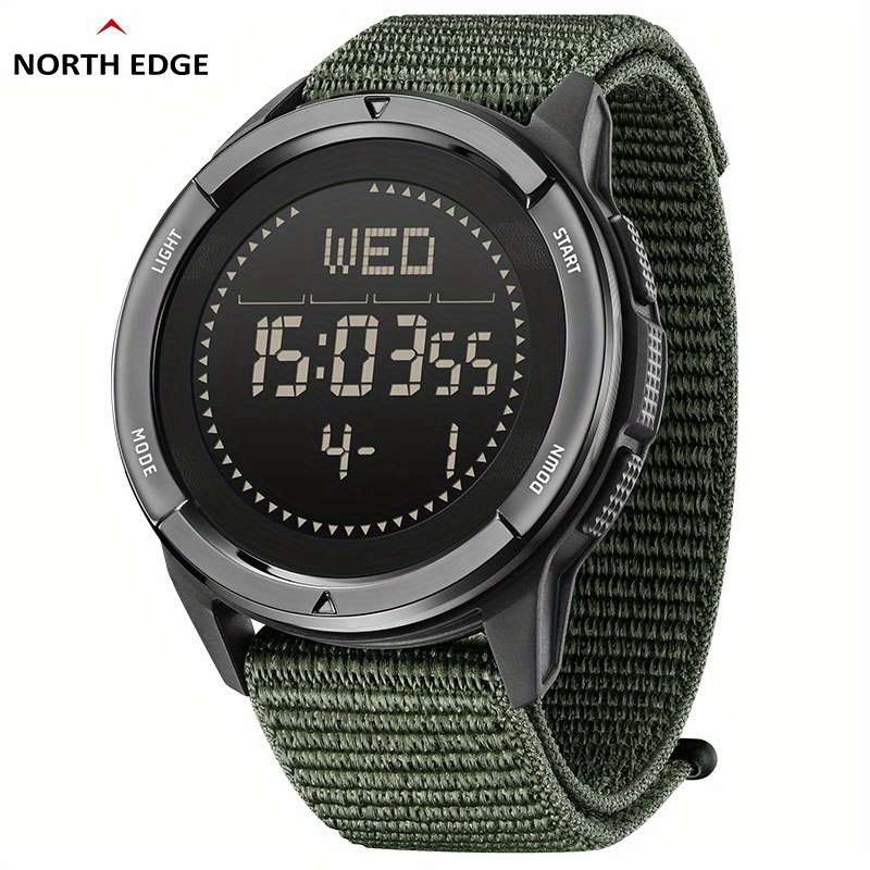 North Edge - Sleek Carbon Fiber Case,, with Compass, Altimeter, Barometer, Thermometer, Weather Fore