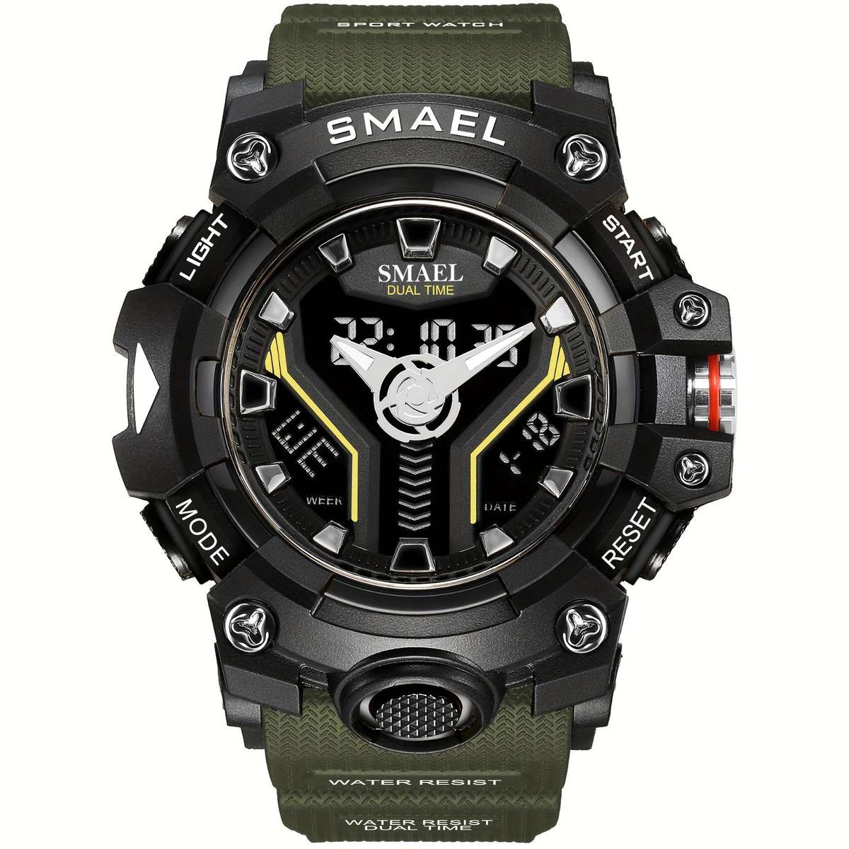 Smael Men's Sports Watch (Green)