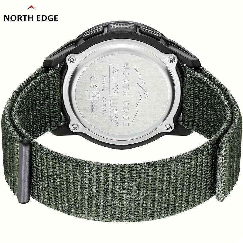North Edge - Sleek Carbon Fiber Case,, with Compass, Altimeter, Barometer, Thermometer, Weather Fore