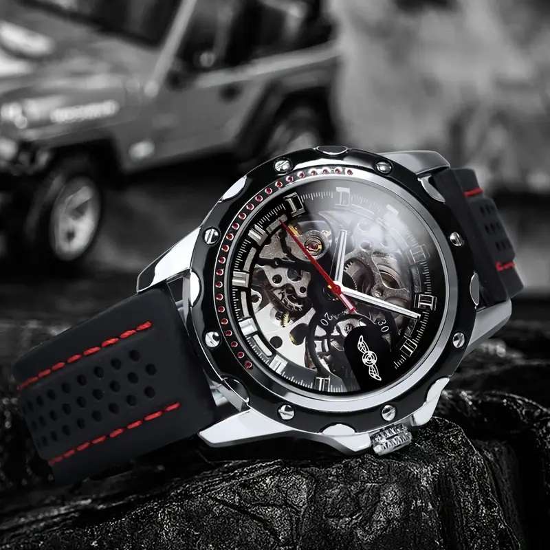T-WINNER Men's Luxury Skeleton Automatic Watch