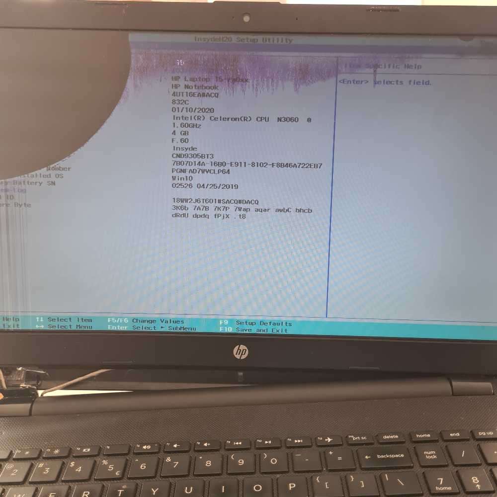HP Notebook to fix (turns on)
