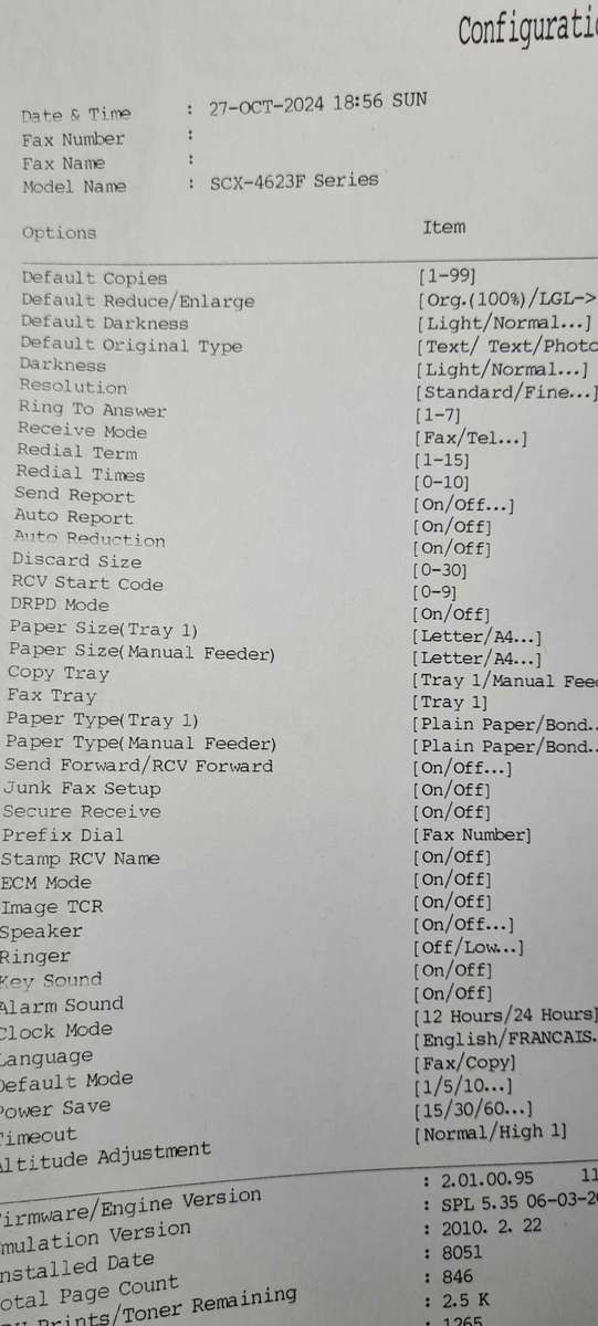 Samsung SCX-4623F Multifunctional Mono Laser printer