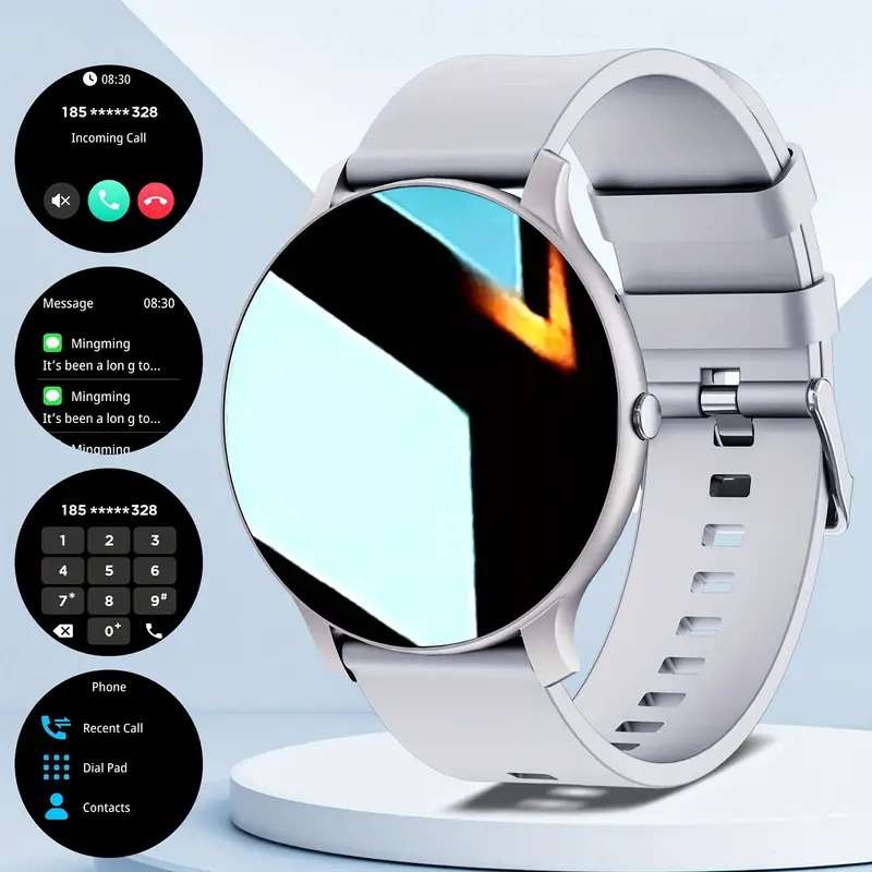 Gray Smartwatch with Call Function - Fitness Tracker for Men & Women