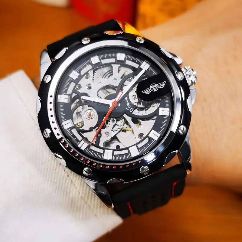 T-WINNER Men's Luxury Skeleton Automatic Watch