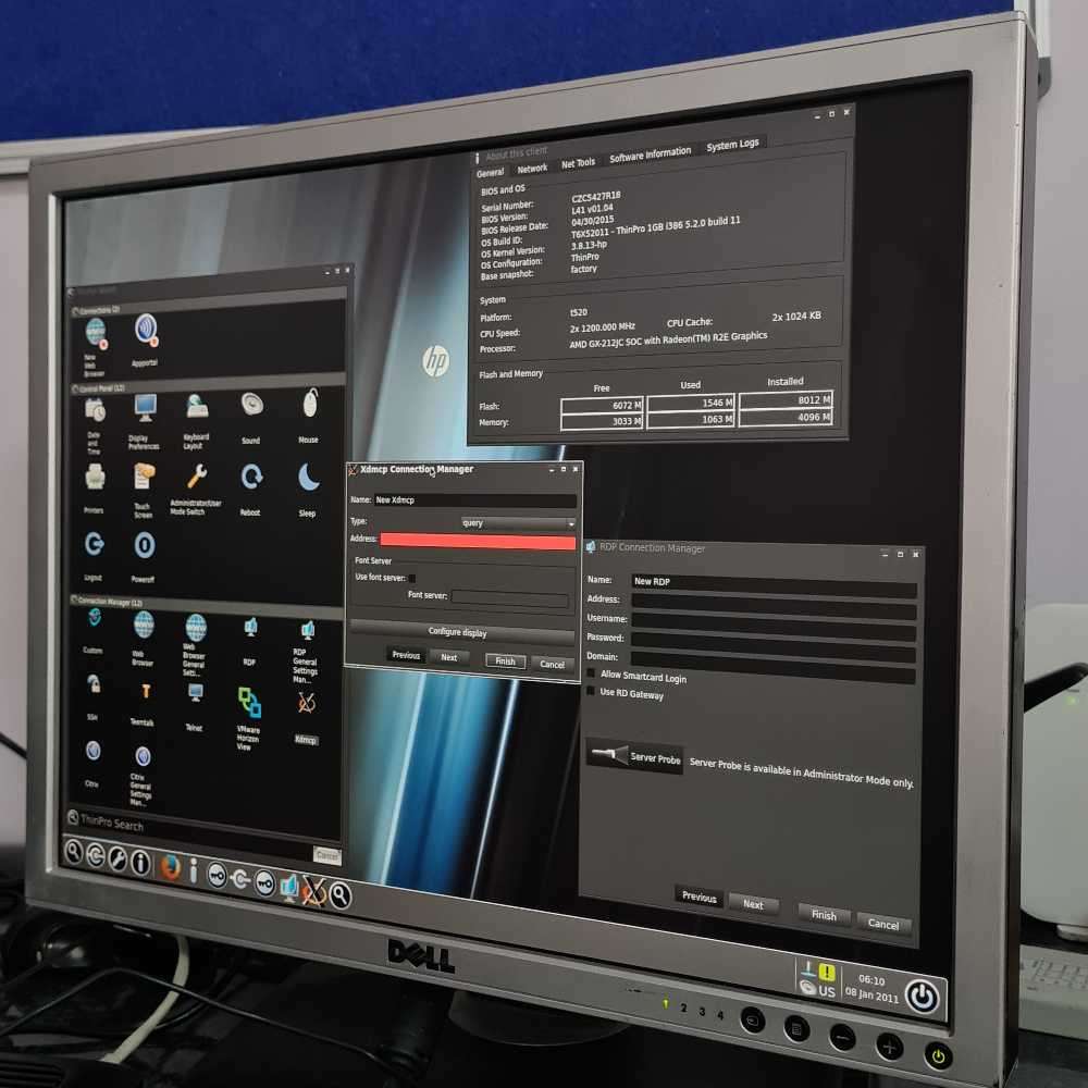 HP t520 AMD GX-212JC 1.2GHz 8GB Flash 4GB RAM Thin Client