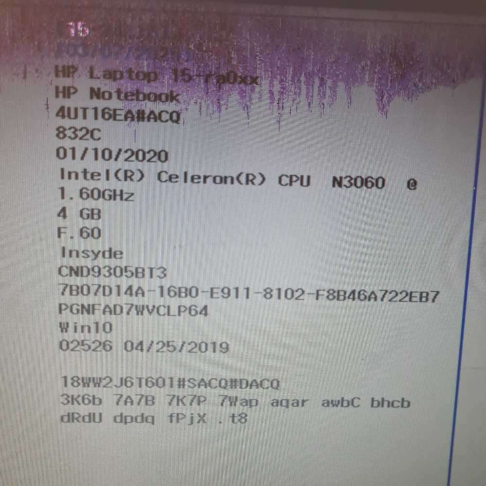 HP Notebook to fix (turns on)