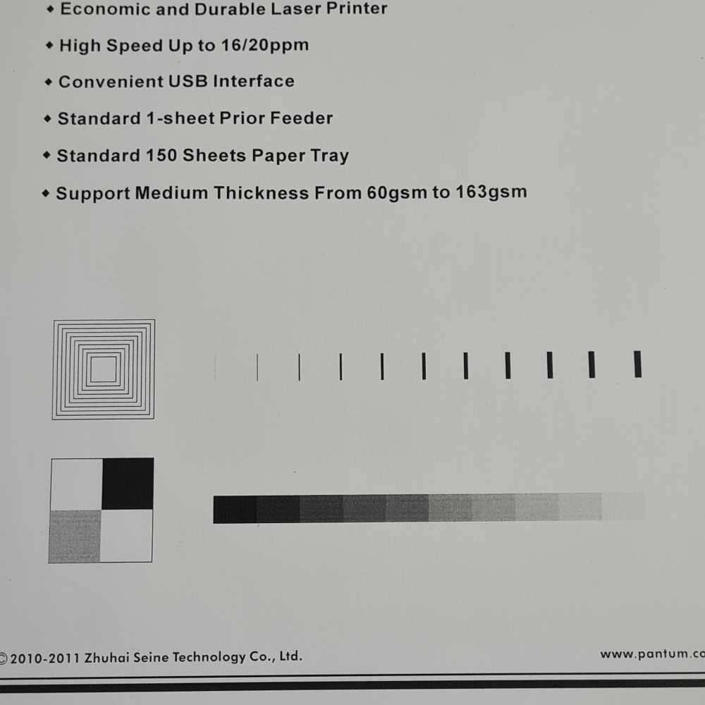 Pantum P2050 laser printer With installed toner
