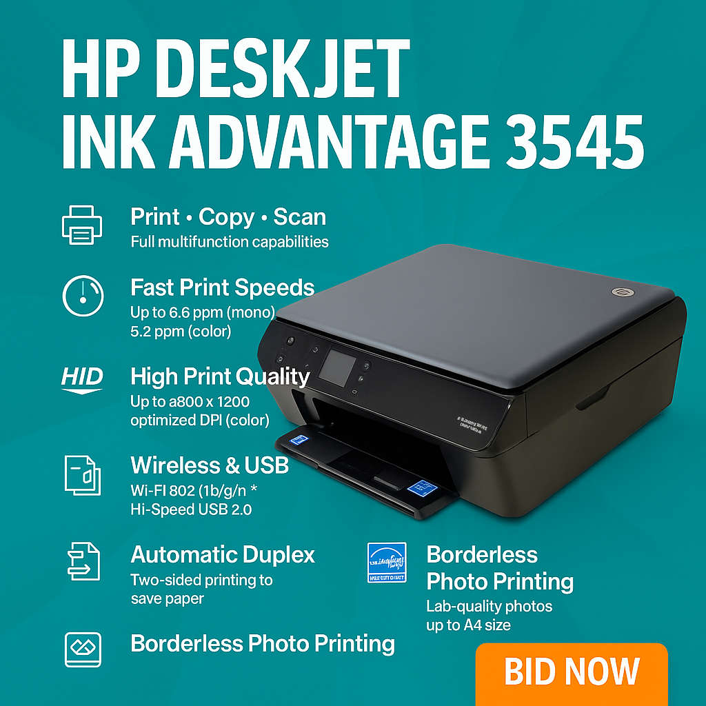 Wireless HP Deskjet Ink Advantage 3545