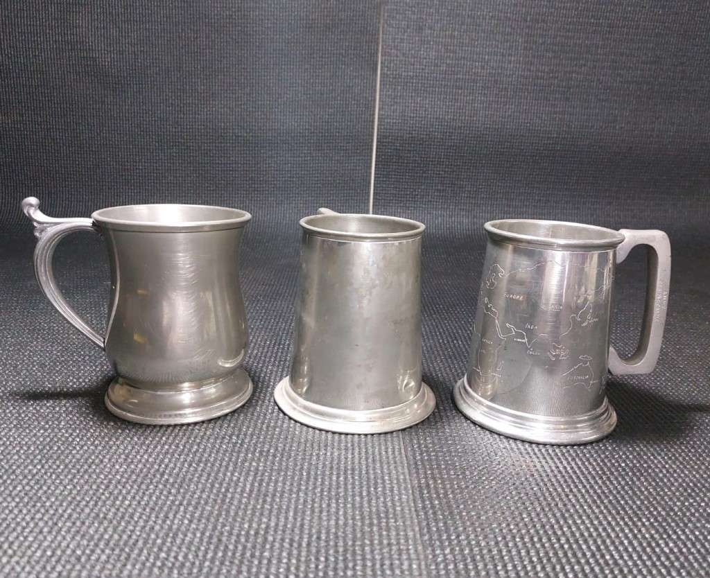 VINTAGE (1960S) ROYAL MAIL STIRLING CASTLE OCEAN LINER PEWTER TANKARD (RARE) PLUS TWO OTHERS