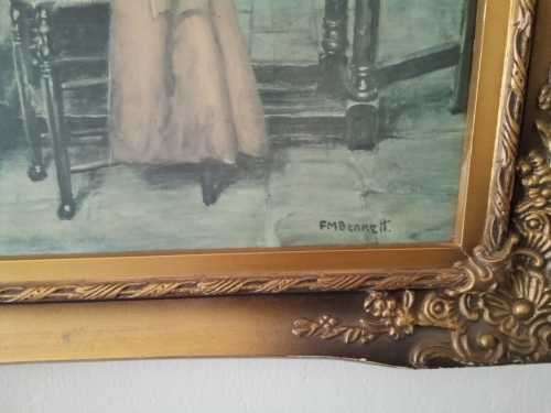 F.M. Bennet Print in frame 103 by 83cm