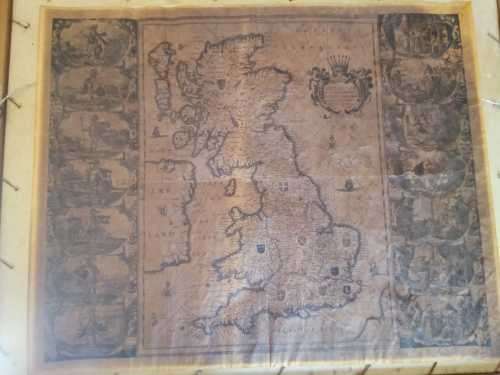 Antique 17th/18th century Map of Ireland 48 by 40cm