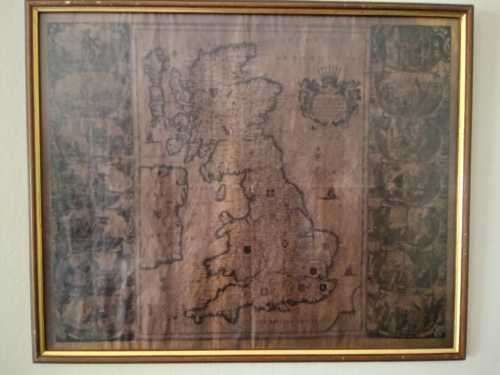 Antique 17th/18th century Map of Ireland 48 by 40cm