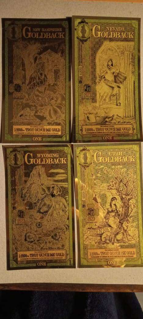 1 Goldbacks set of four