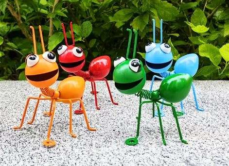 ***4 PIECE (ANTS)*** - DECORATIVE 3D IRON ANT SCULPTURES