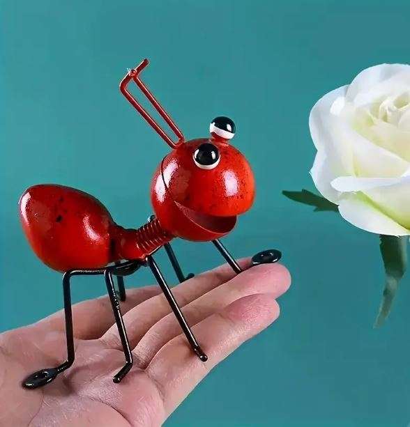 ***4 PIECE (ANTS)*** - DECORATIVE 3D IRON ANT SCULPTURES - Colorful