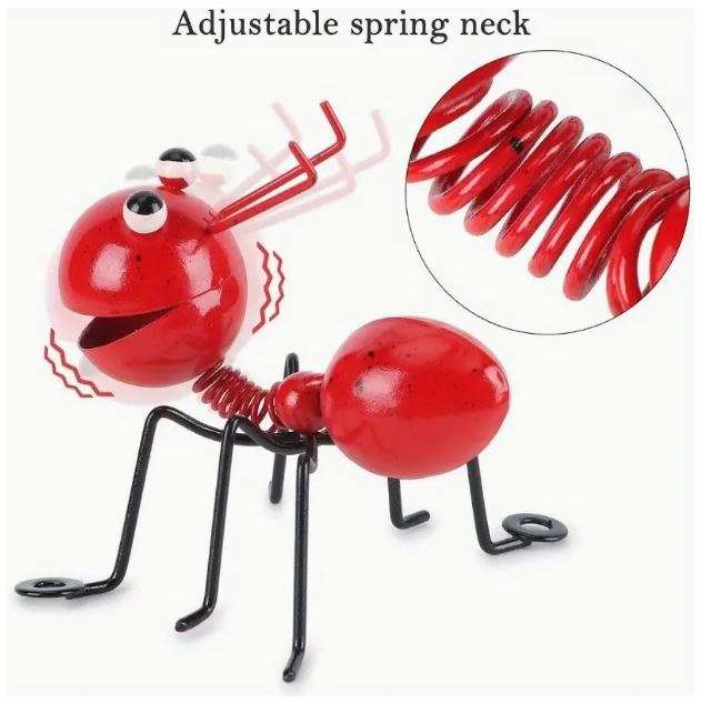 ***4 PIECE (ANTS)*** - DECORATIVE 3D IRON ANT SCULPTURES - Colorful