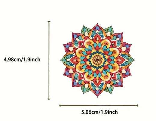50 PIECE Vibrant Mandala STICKERS - Waterproof