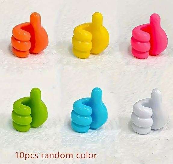 **10-PIECE** - Multi-Color Cable Organizers (Self-adhesive)