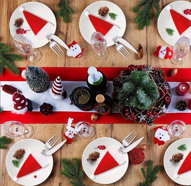 ***10 x PIECE***   Christmas CUTLERY HOLDERS for Knife & Fork