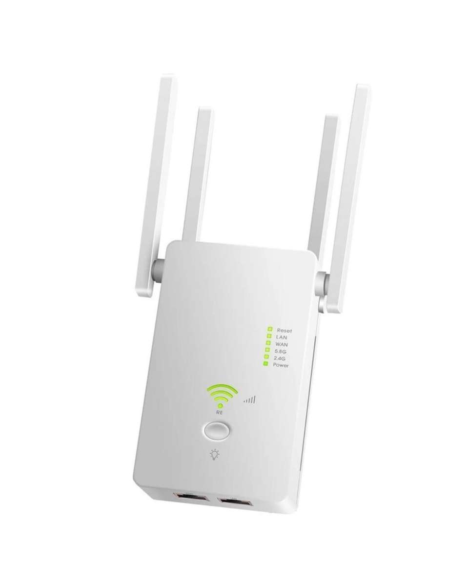 1200Mbps Wireless WiFi Range Extender Repeater-Q-W012 AC Duo-Bands 2.4/5ghz - White