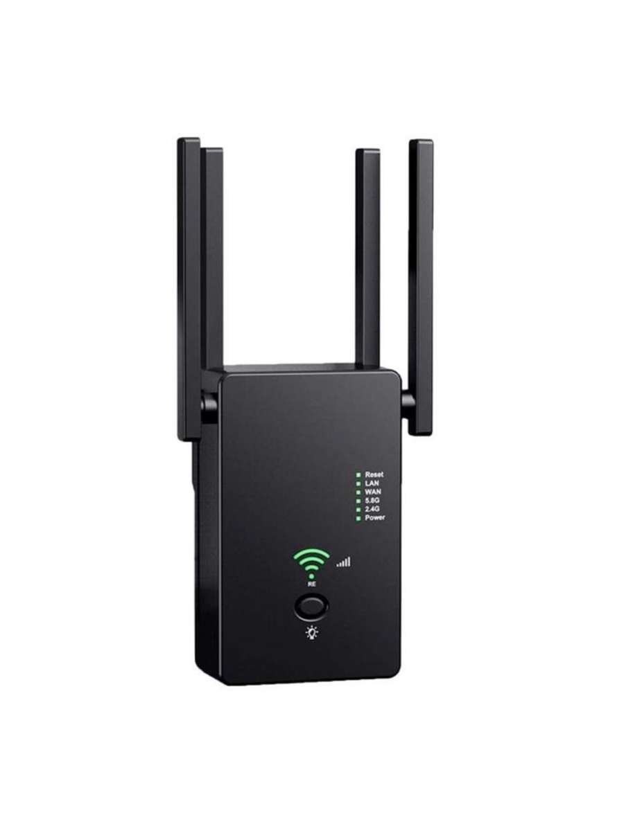 1200Mbps Wireless WiFi Range Extender Repeater-Q-W012 AC Duo-Bands 2.4/5ghz -Black