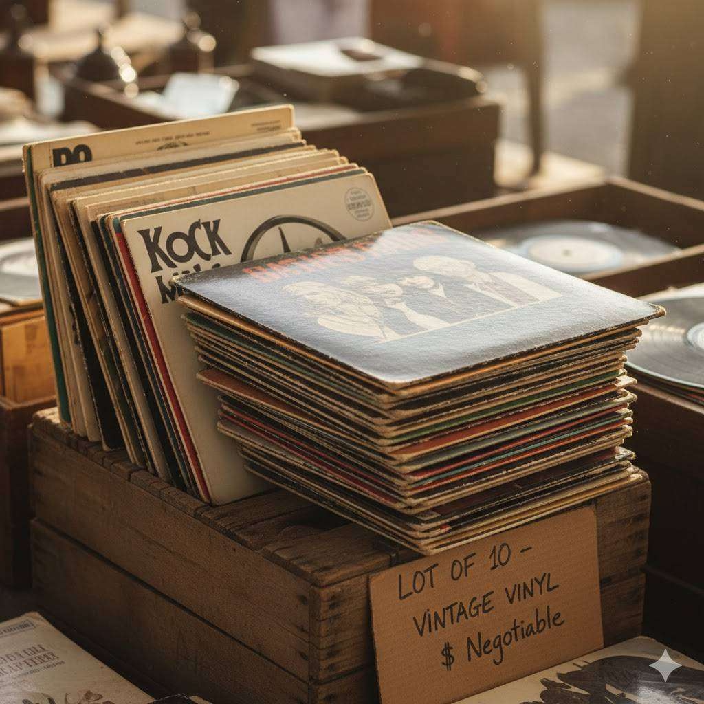 Mixed Lot of 10 Vintage Vinyl Records (LPs) - Starter Collection or Eclectic Mix