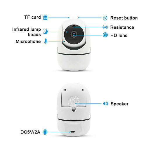 1080P Wireless WIFI Infrared Home Security Camera Night Vision Smart Auto Tracking