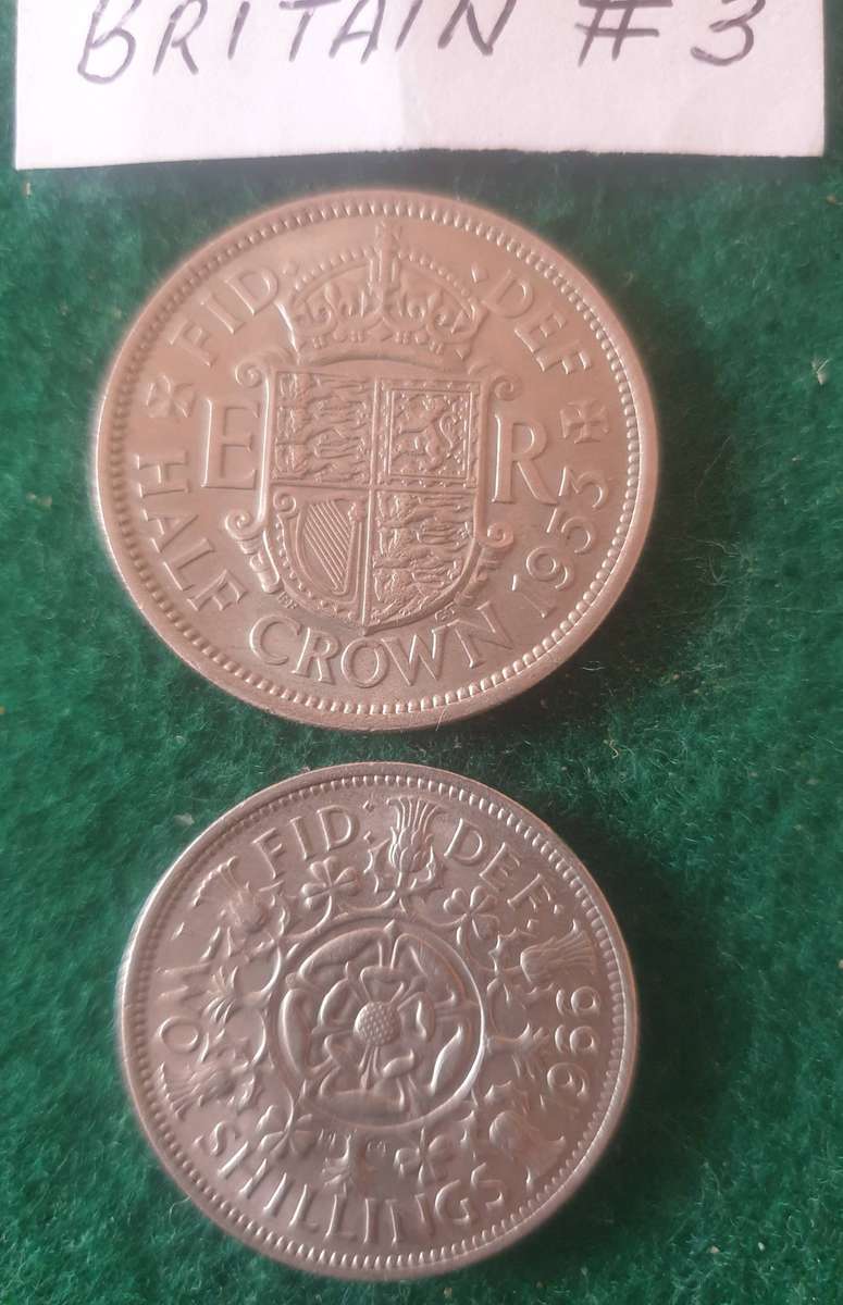 5 x old British coins