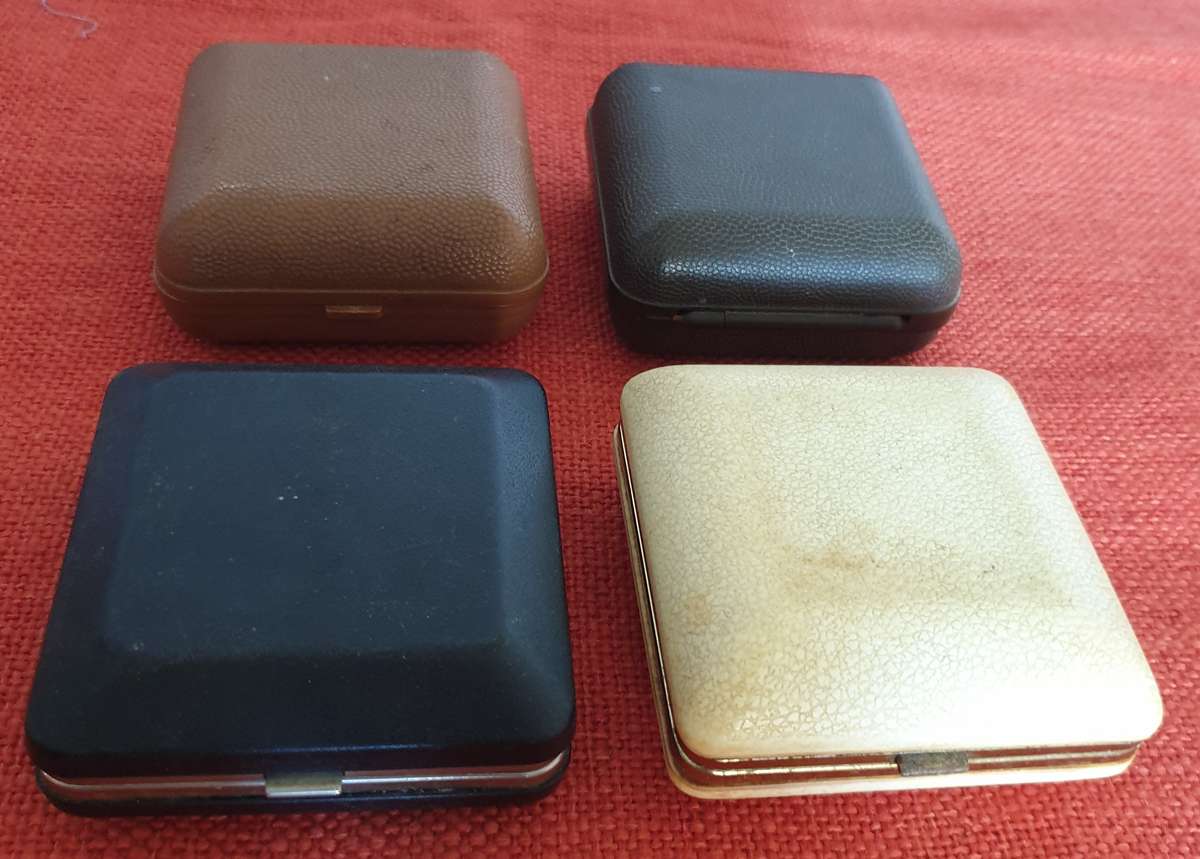 4 x vintage folding travel clocks (not working)