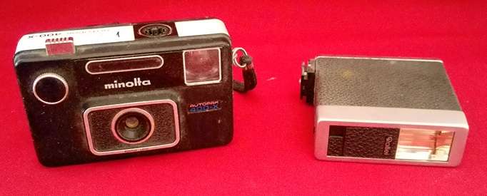 2 x Cameras and 1 x flashlight