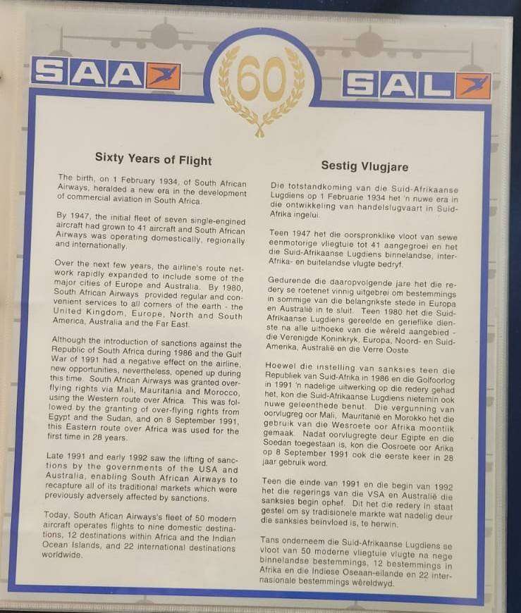 SAA SAL  FDC Album Mix Africa