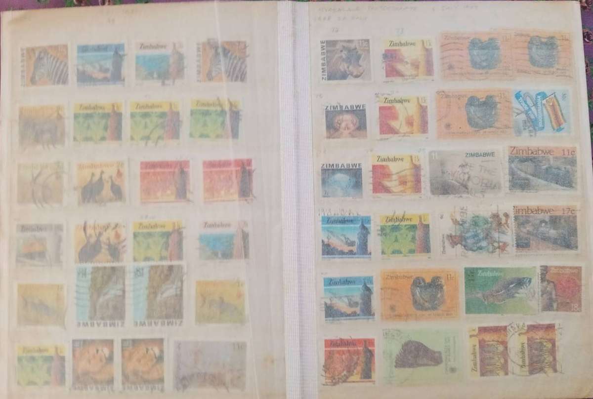 Stamp Album Hard Cover 8 Page 16 Sides  Mix World (NOT CHECKED)
