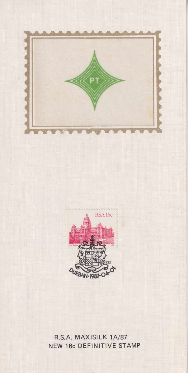 First Day Sheet Silk Limited Edition RSA 1987 Buildings