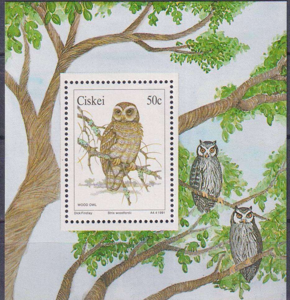 Stamps Ciskei 1991 Owls