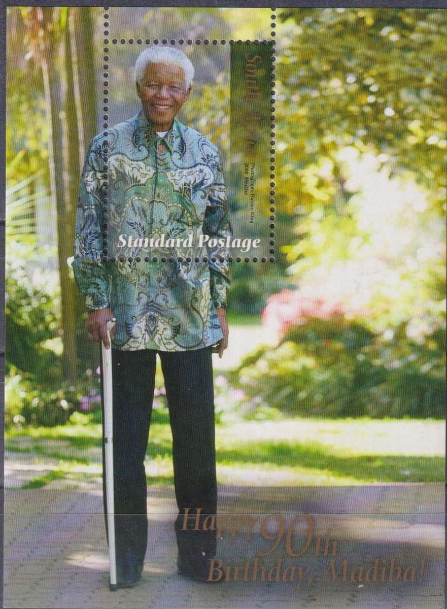 Stamps Control Blocks RSA  2008 The 90th Anniversary of the Birth of Nelson Mandela