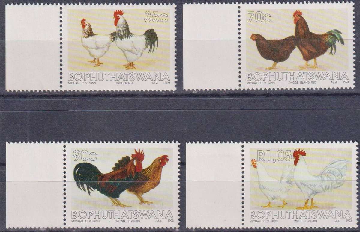 Stamps Bophuthatswana 1993 Chickens