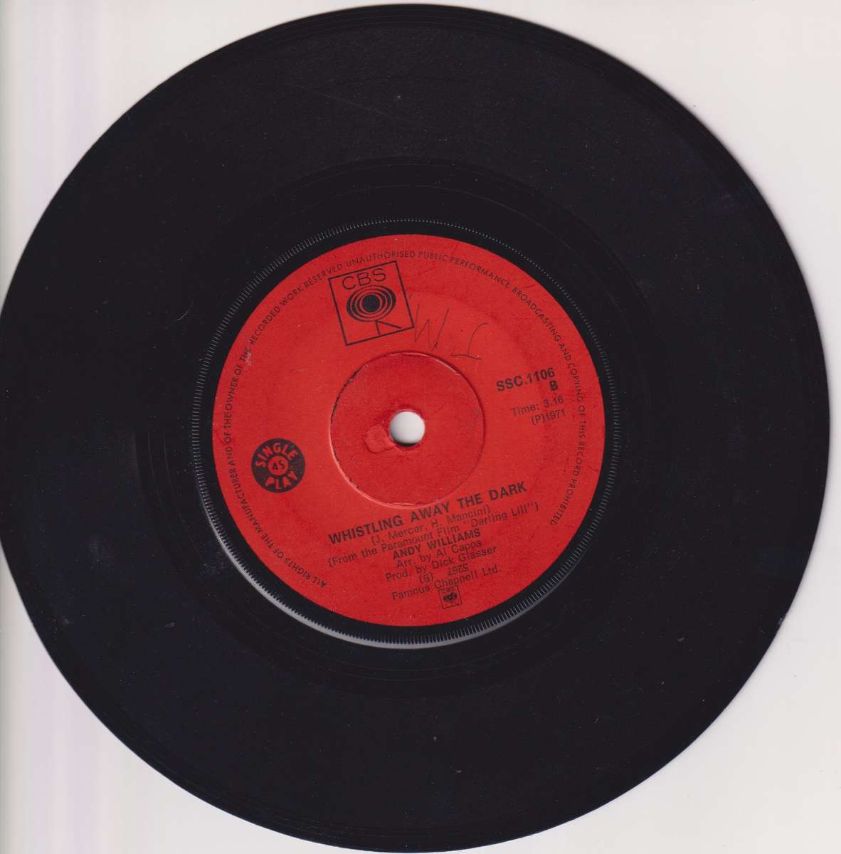 Seven Single LP / Vinyl Andy Williams